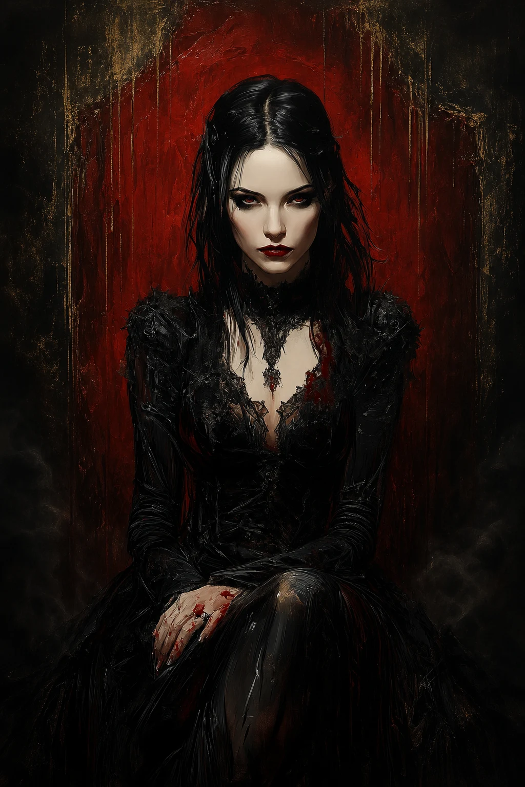 Dracula’s Bride II in a dark, atmospheric gallery treatment